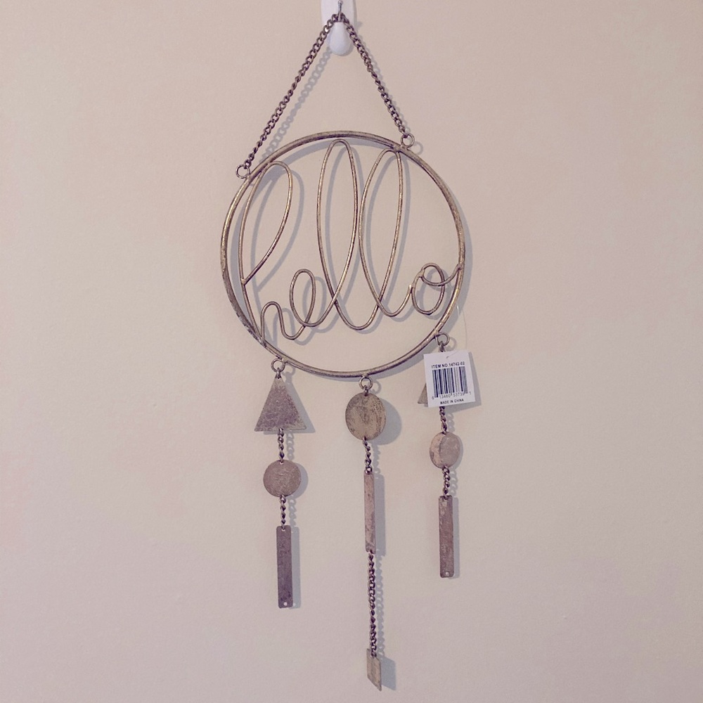Hello! Bronze Hanging Wall Decor